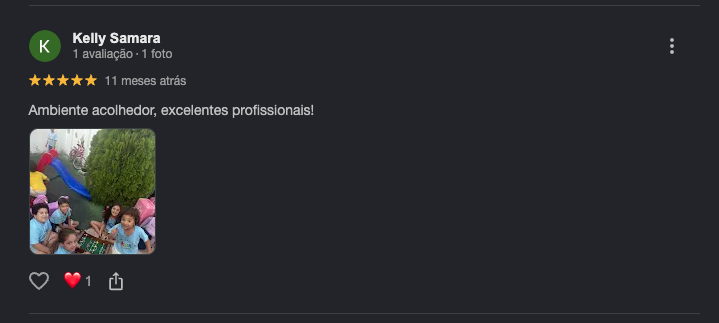 Avaliação 5 no Google